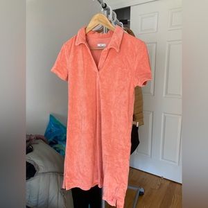 Aritzia TNA dress orange M towel fabric
